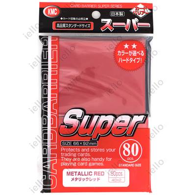 KMC - Standard - SUPER 'Metallic Red' Sleeves (x80)